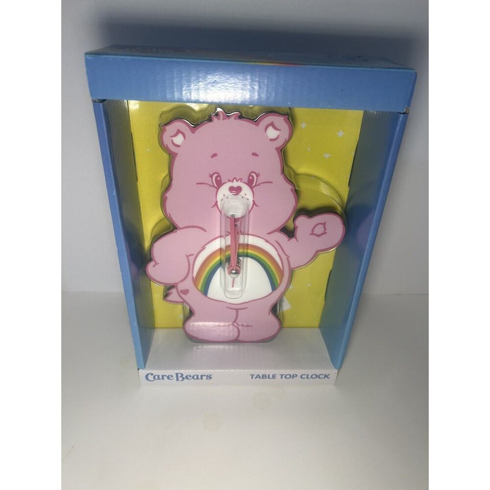 NEW Rare Rainbow Carebear Analog Clock - Picture 2 of 5